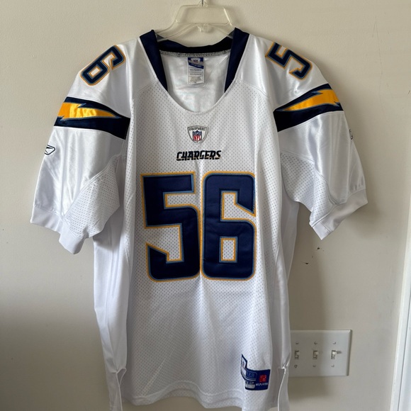Reebok White and Blue Men's Jersey